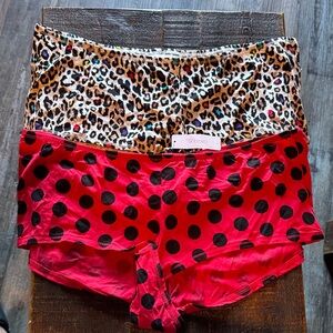 Cacique Leopard Print and Red Polka Dot panties size 22/24